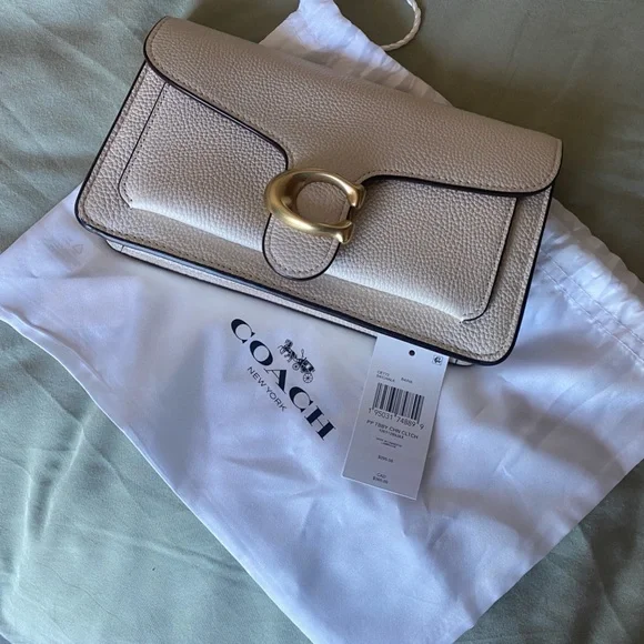 Coach Tabby Chain Clutch in Chalk - Picture 7 of 8